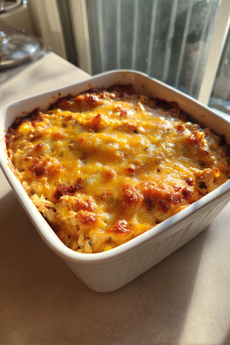 chicken taco casserole - detail 1
