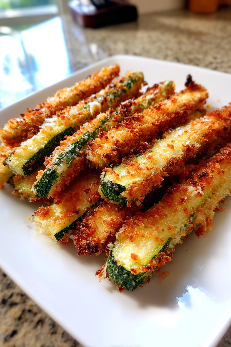 zucchini fries with parmesan cheese - detail 1